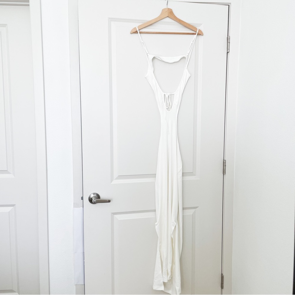 WEWOREWHAT • ruched cut out jersey maxi dress